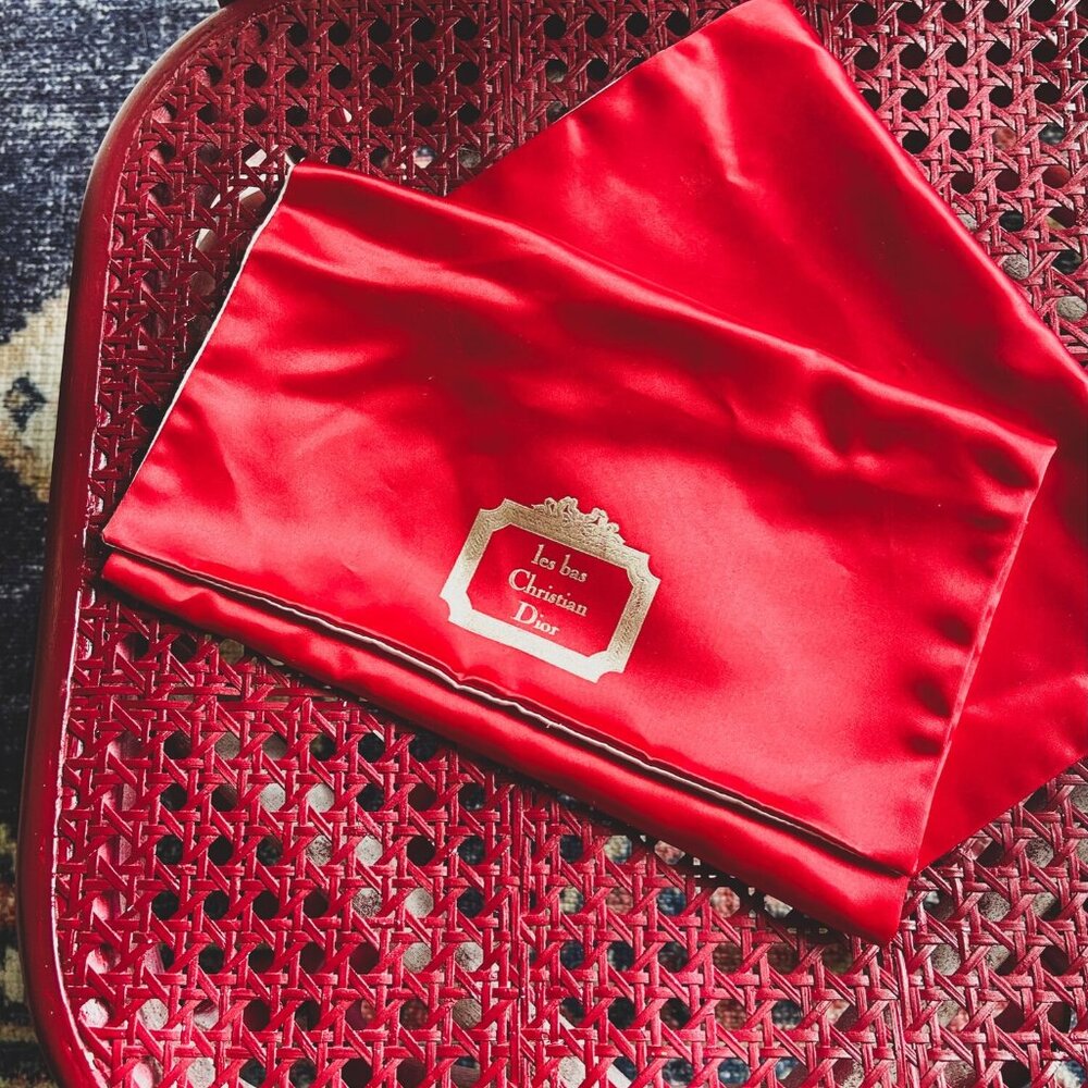 Christian Dior 1980s Satin Hosiery Bag